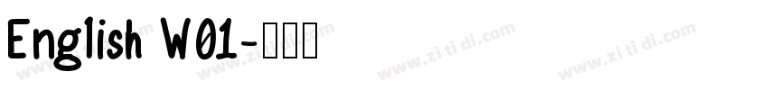 English W01字体转换